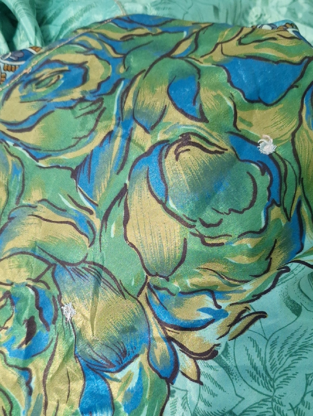 Earthbound Trading 100% Silk Wrap Midi Skirt Size Small Medium Boho Festival - Picture 7 of 8